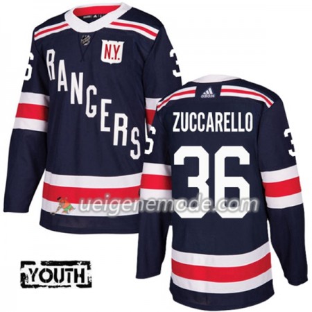 Kinder Eishockey New York Rangers Trikot Mats Zuccarello 36 Adidas 2017-2018 Navy Blue 2018 Winter Classic Authentic